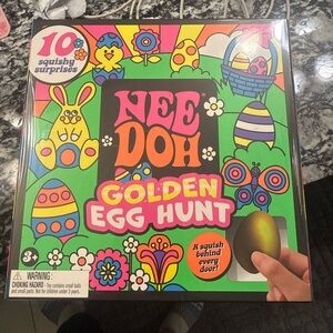 Nee Doh Golden Egg Hunt Toy Set - Bright Green Packaging